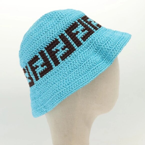 FENDI Zucca Canvas Hat Cotton Blue Auth yk19421M - Picture 5 of 13